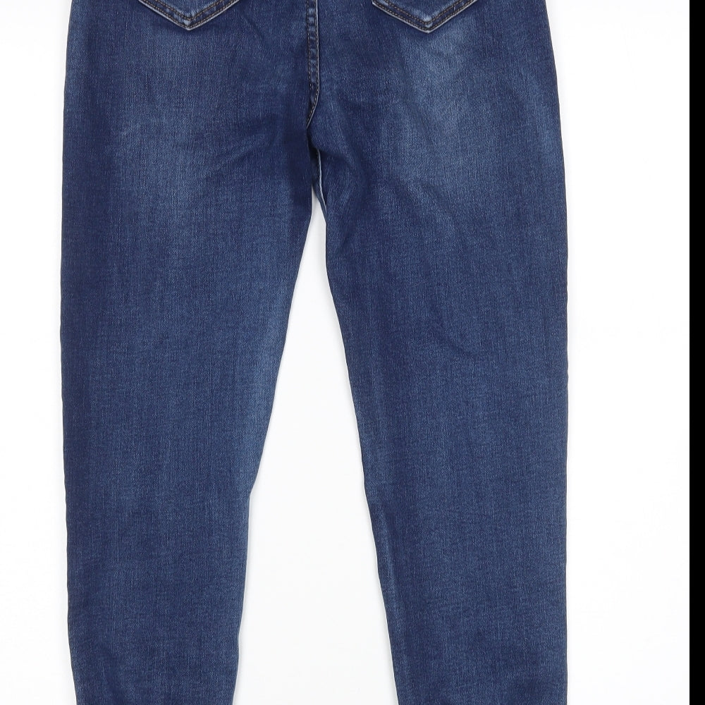 PRETTYLITTLETHING Womens Blue   Skinny Jeans Size 14 L27 in