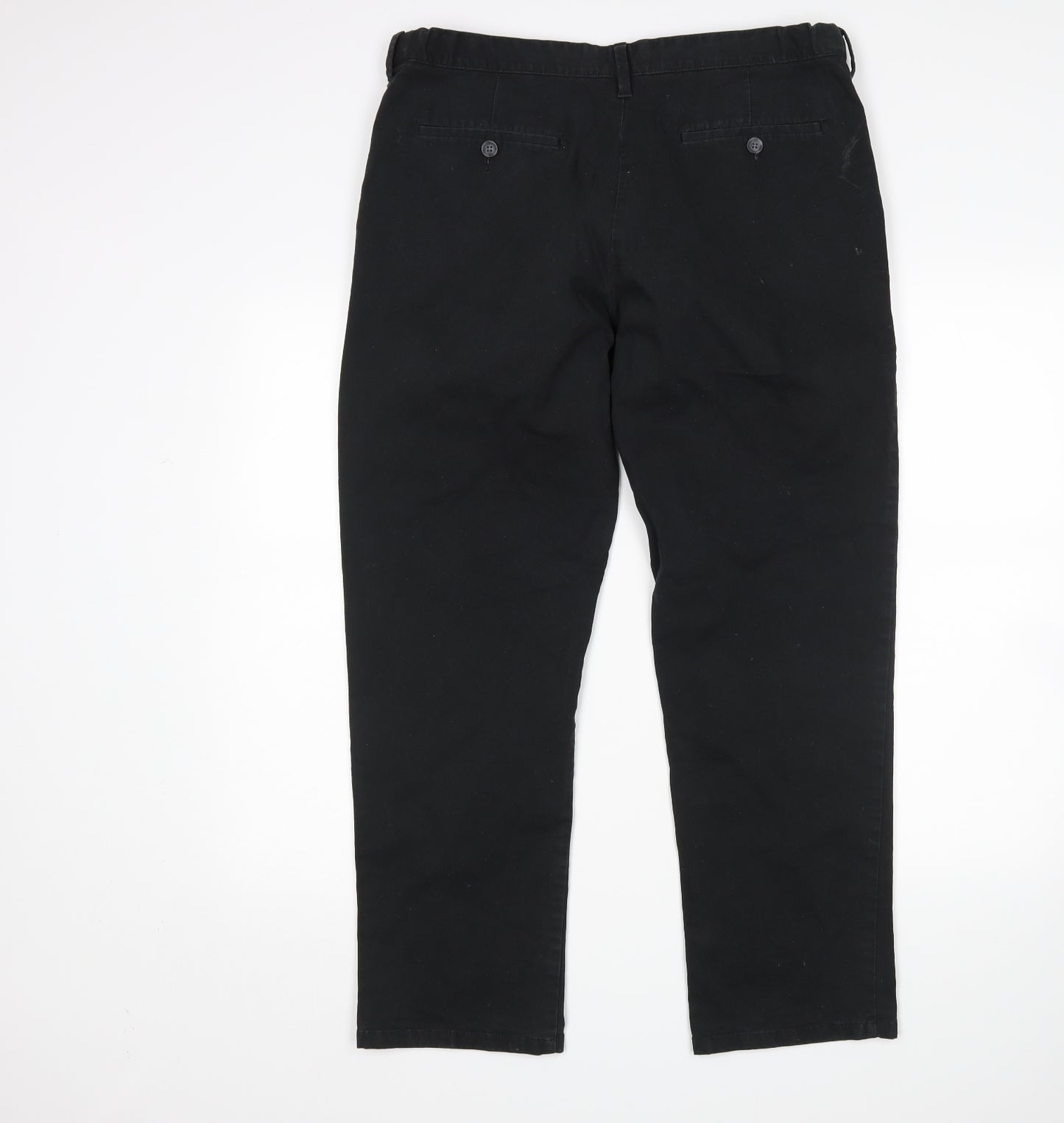 M&S Mens Black   Chino Trousers Size 36 L29 in