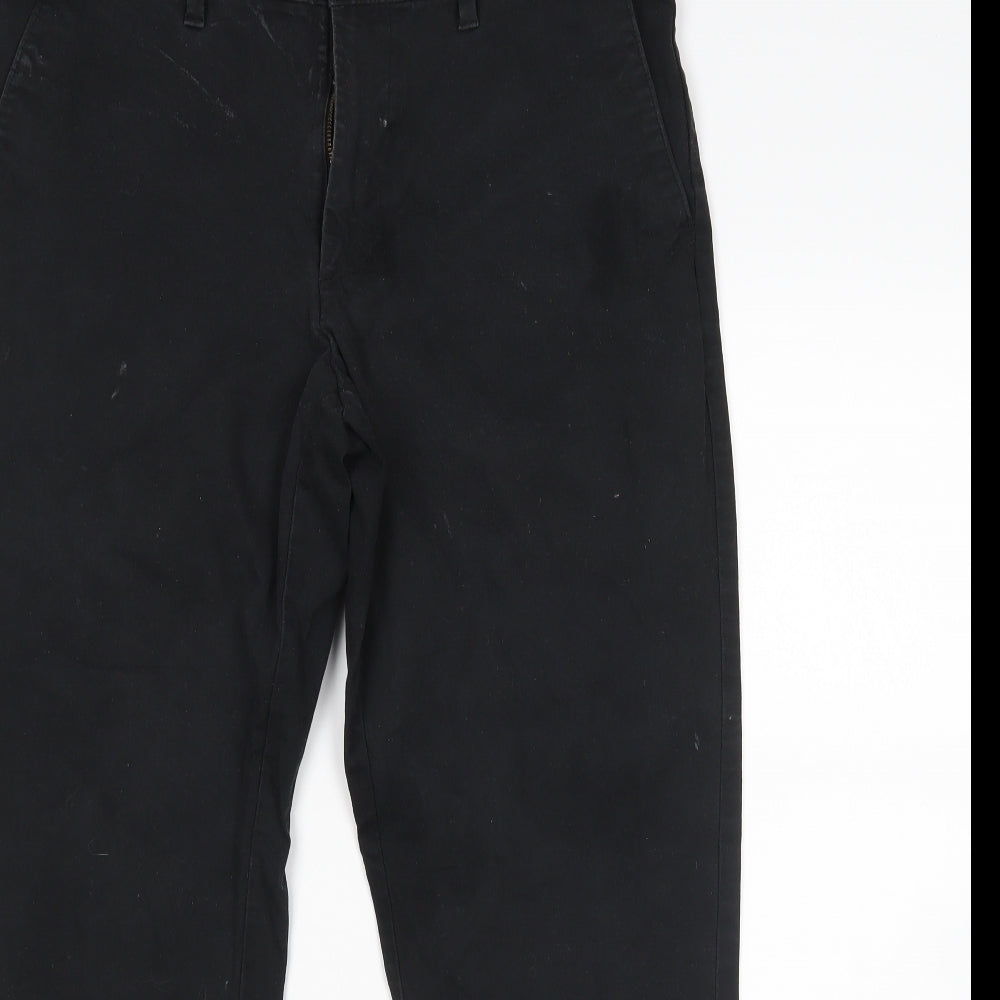 M&S Mens Black   Chino Trousers Size 36 L29 in