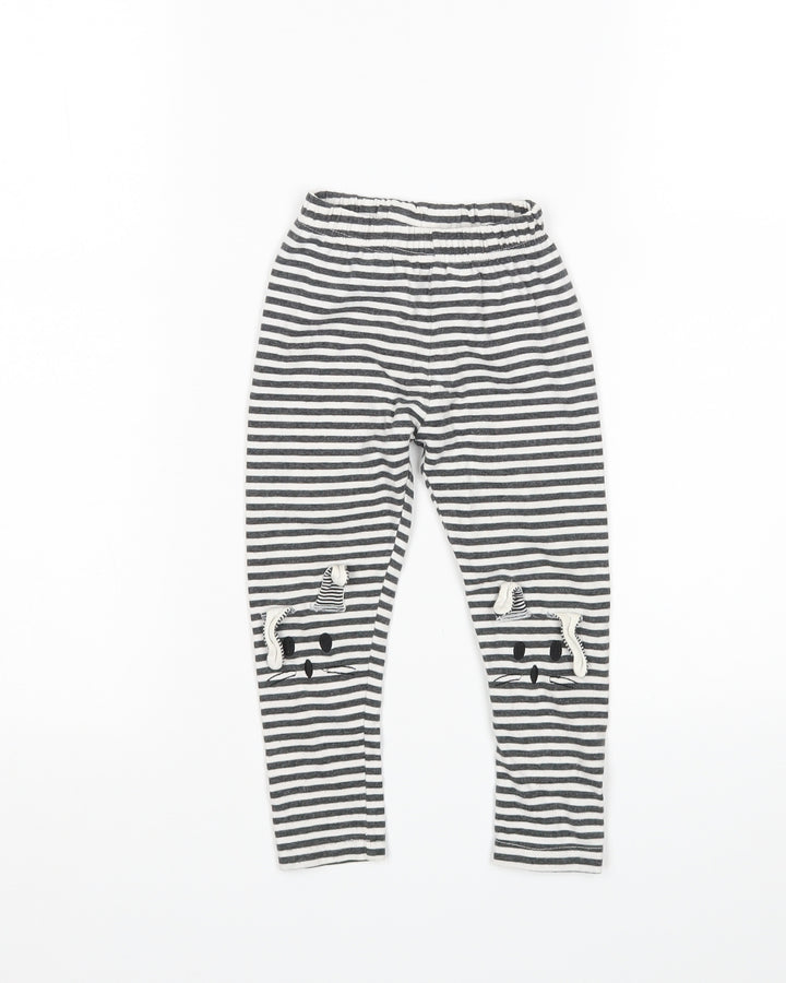 Preworn Baby Multicoloured Striped Pyjama Pants Size 24 Months