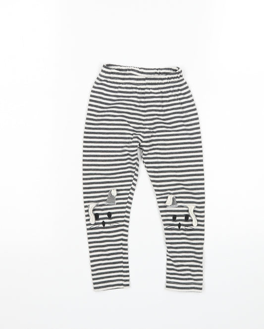 Front view of Preworn Baby Multicoloured Striped Pyjama Pants, size 24, Months