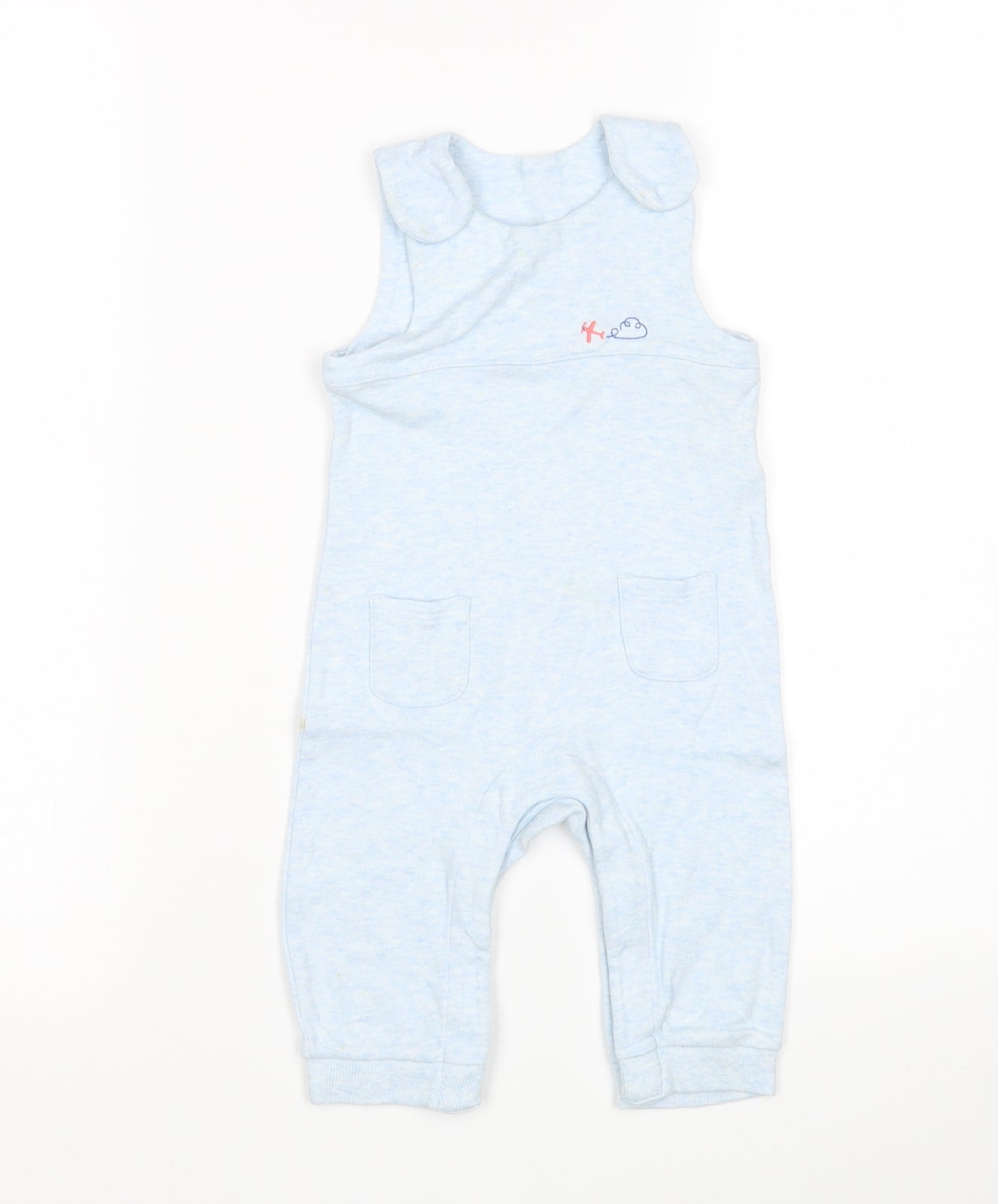 M&S Boys Blue   Dungaree One-Piece Size 6-9 Months