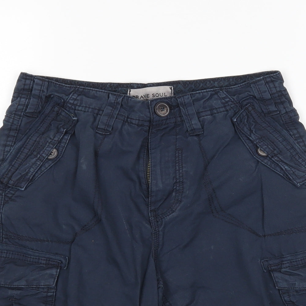 Brave Soul Boys Blue   Cargo Shorts Size 9-10 Years