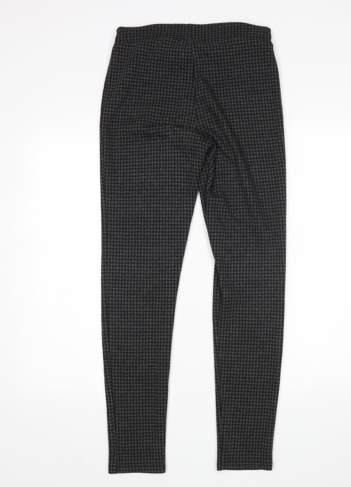 M&S Womens Grey Houndstooth  Capri Leggings Size 8 L29 in