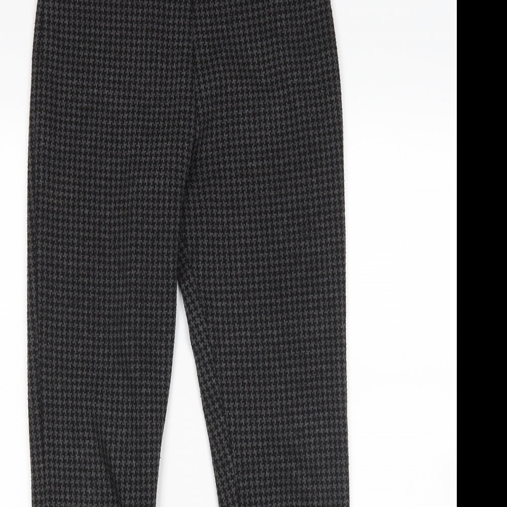 M&S Womens Grey Houndstooth  Capri Leggings Size 8 L29 in