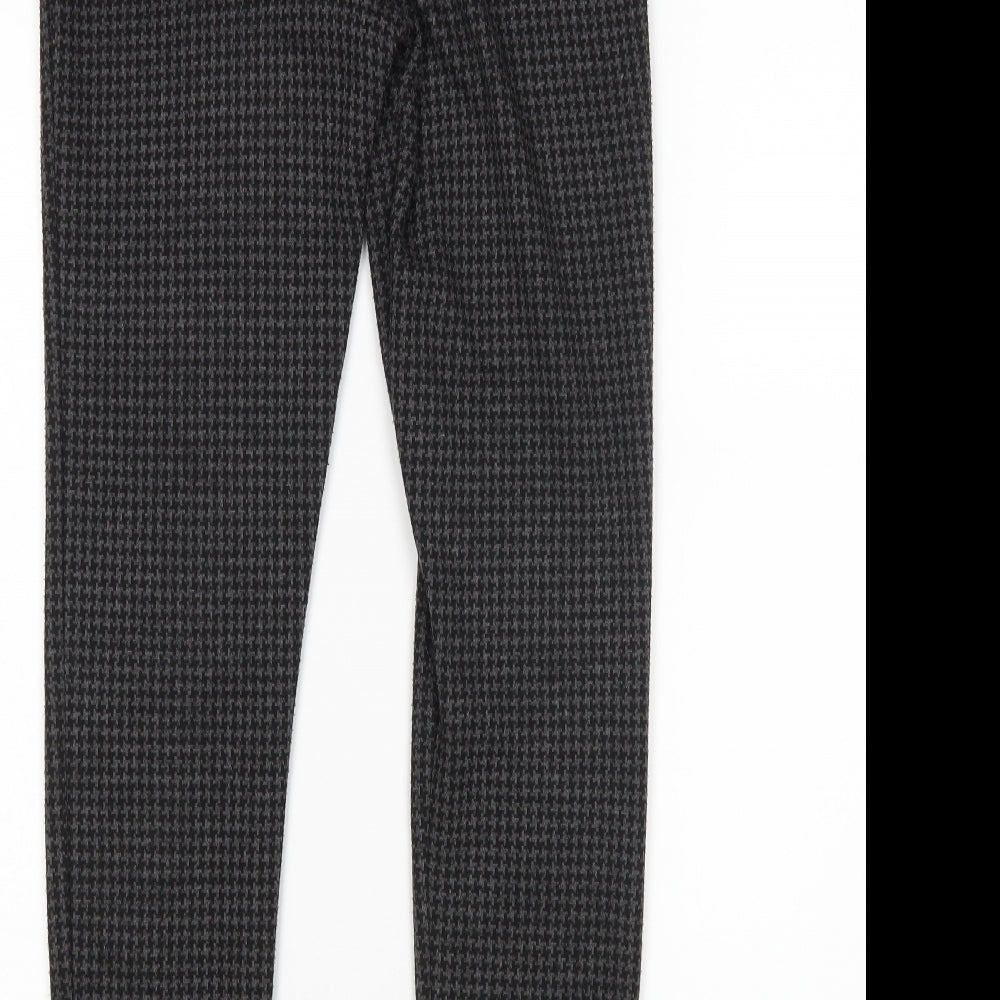 M&S Womens Grey Houndstooth  Capri Leggings Size 8 L29 in