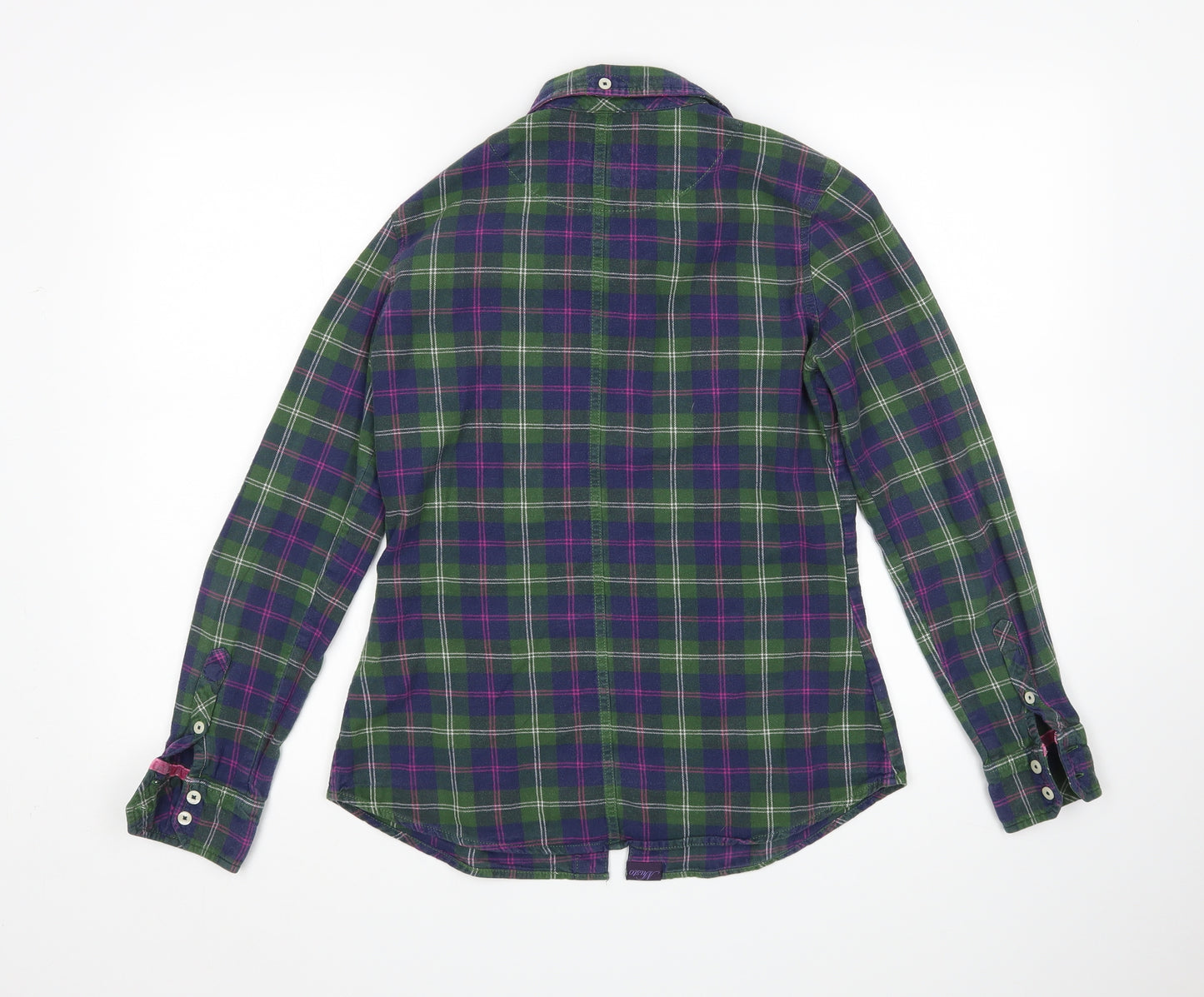 MUSTO Womens Multicoloured Plaid  Basic Button-Up Size 10