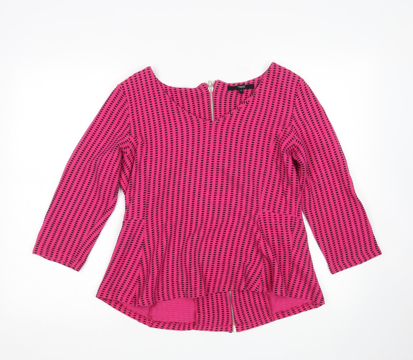 NEXT Womens Multicoloured Polka Dot  Full Zip Jumper Size 14