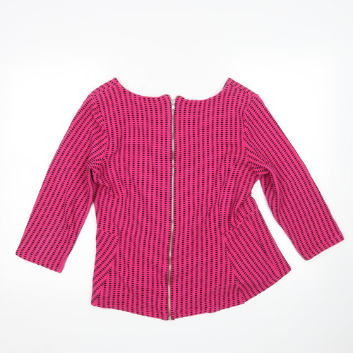 NEXT Womens Multicoloured Polka Dot  Full Zip Jumper Size 14