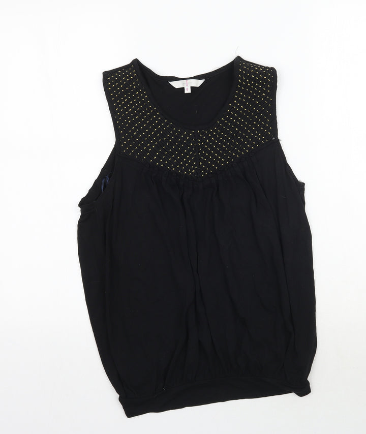 Debenhams Womens Black Basic Tank Size 8