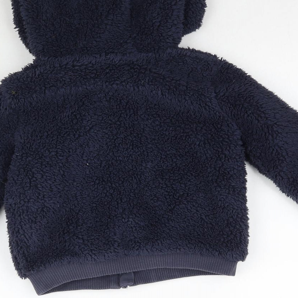 John Lewis Boys Blue   Full Zip Hoodie Size 2-3 Years