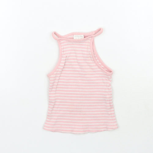 F&F Boys Pink Striped  Basic Tank Size 4-5 Years