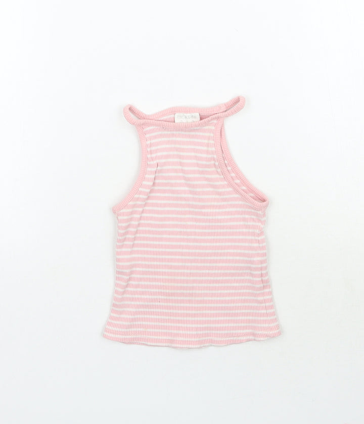 F&F Boys Pink Striped  Basic Tank Size 4-5 Years