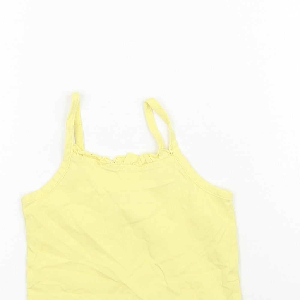 Matalan Girls Yellow   Basic Tank Size 4-5 Years