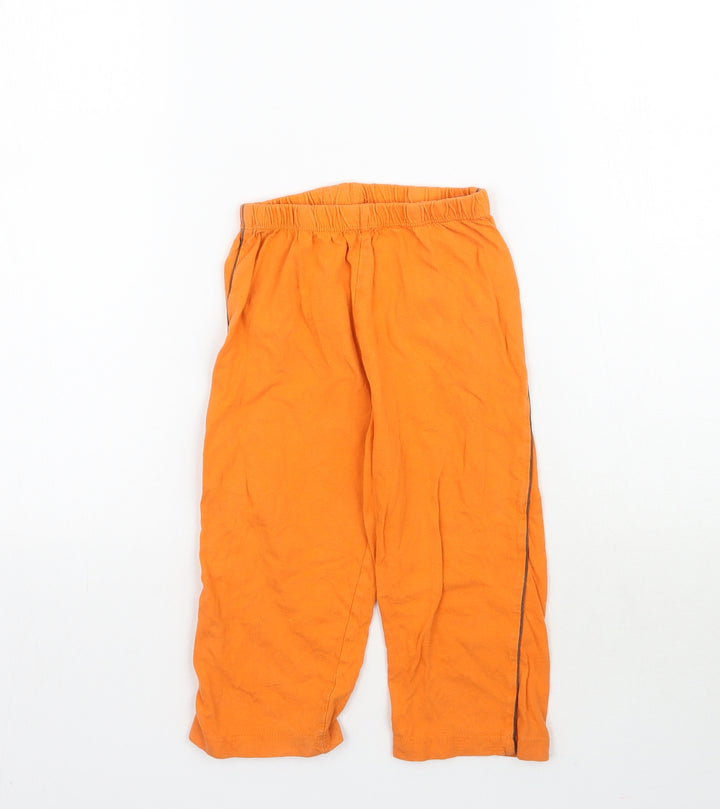 Primark Boys Orange Solid Pyjama Pants Size 2-3 Years