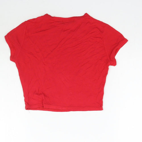 Pretty Little Thing Womens Red   Basic T-Shirt Size 6