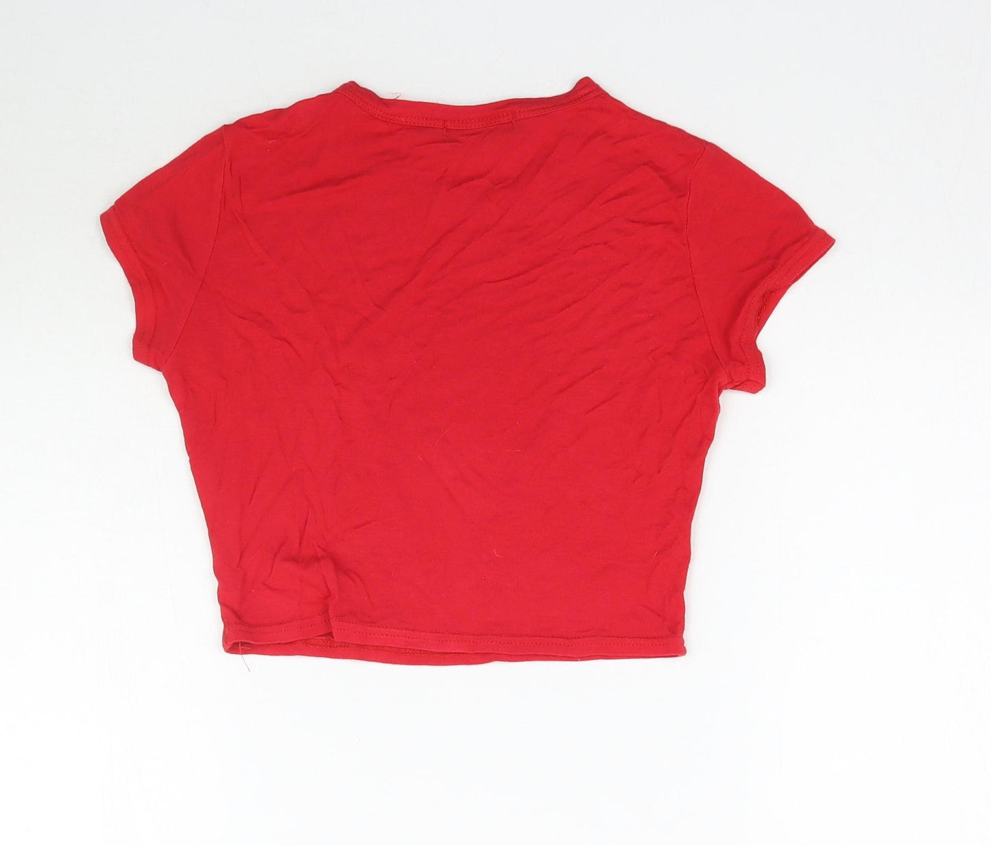 Pretty Little Thing Womens Red   Basic T-Shirt Size 6