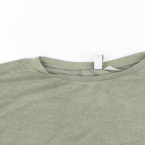 H&M Womens Green   Cropped T-Shirt Size S