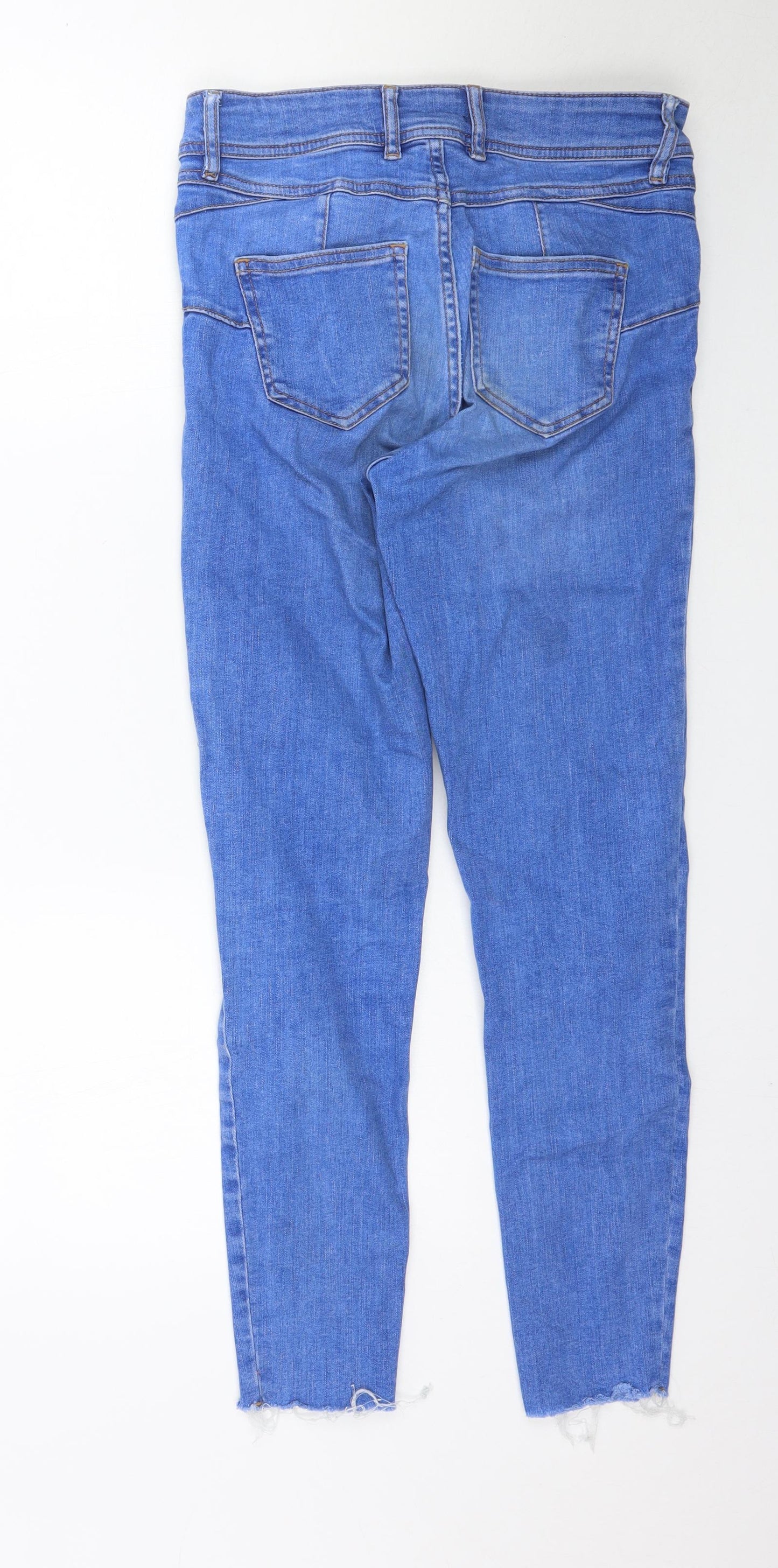 F&F Womens Blue  Denim Skinny Jeans Size 8 L28 in