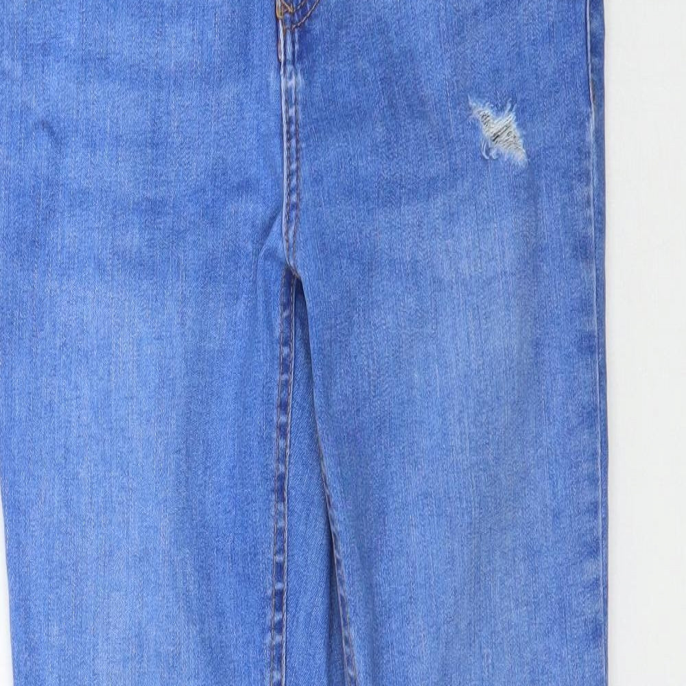 F&F Womens Blue  Denim Skinny Jeans Size 8 L28 in