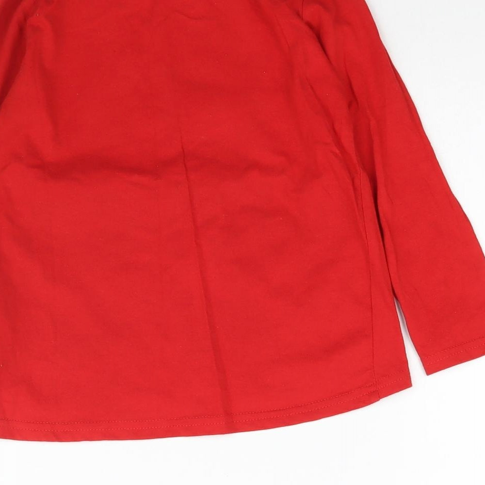 Little Kids Boys Red   Basic T-Shirt Size 6 Years  - Jump