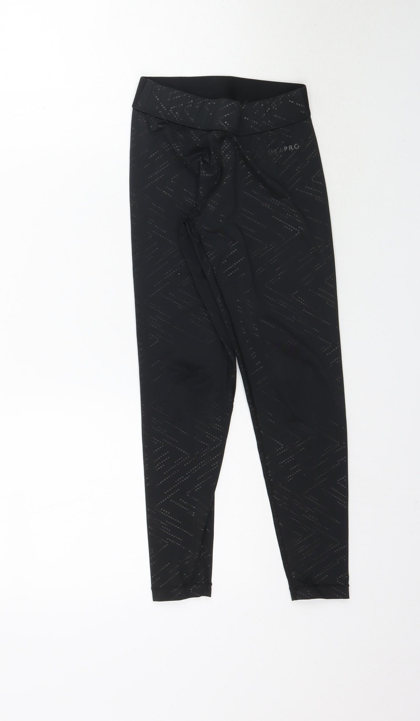 USA Pro Girls Black   Jogger Trousers Size 7-8 Years - Sports leggings