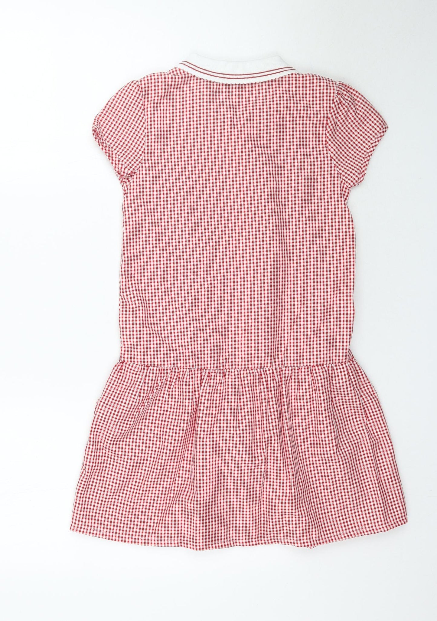 TU Girls Red Plaid  Shift  Size 8 Years  - Gingham School