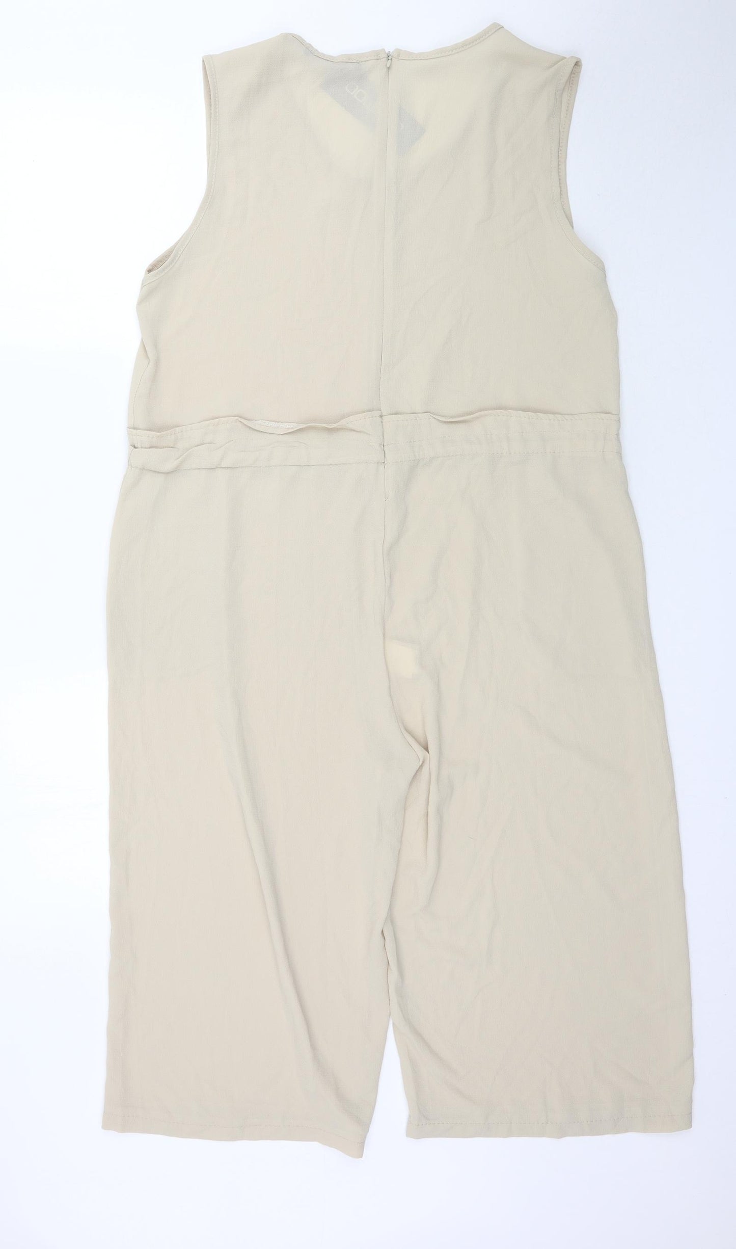 Boohoo Womens Beige   Jumpsuit One-Piece Size L L18 in