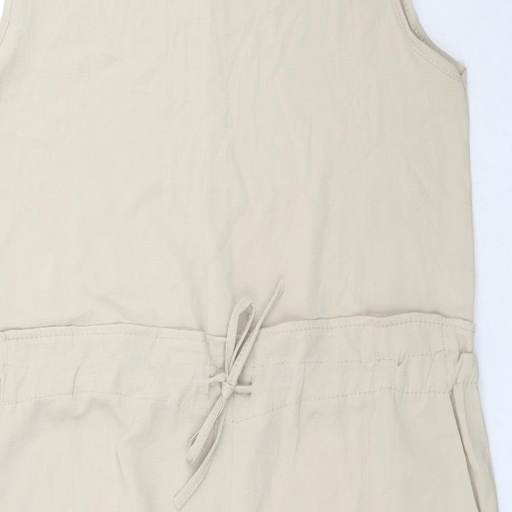 Boohoo Womens Beige   Jumpsuit One-Piece Size L L18 in