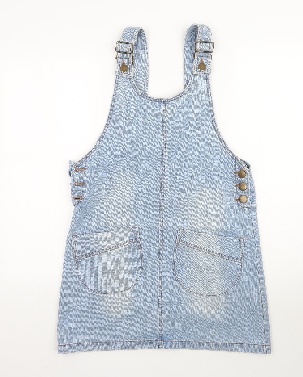 Denim Co. Womens Blue  Denim Pinafore/Dungaree Dress  Size 10