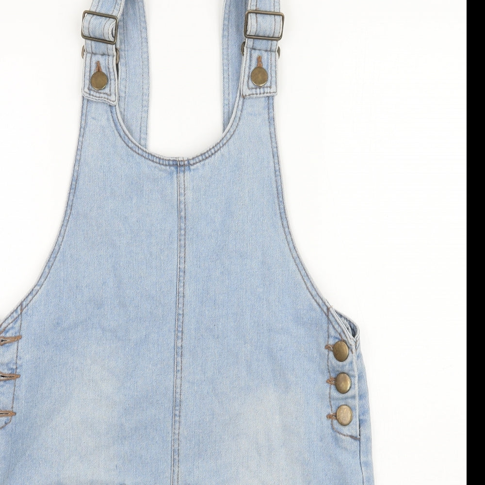 Denim Co. Womens Blue  Denim Pinafore/Dungaree Dress  Size 10