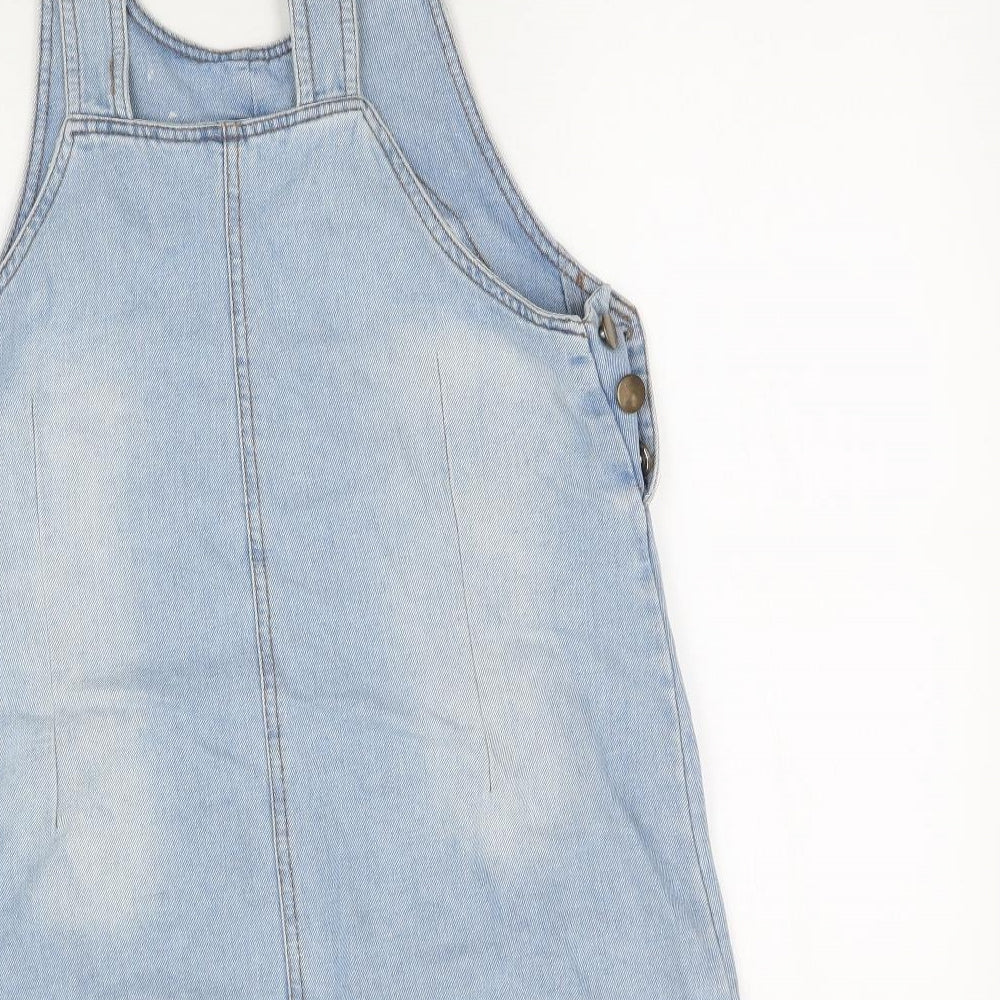 Denim Co. Womens Blue  Denim Pinafore/Dungaree Dress  Size 10