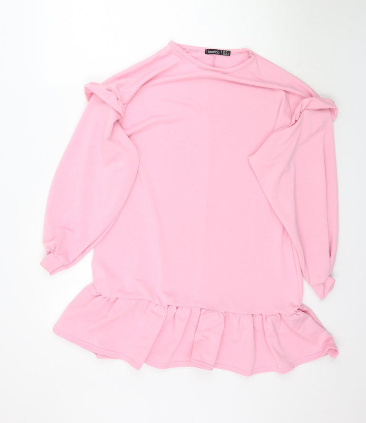 Boohoo Womens Pink A-Line Size 10