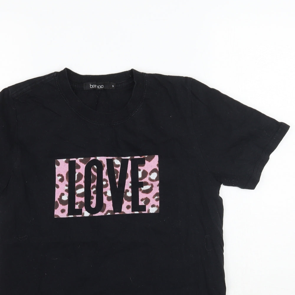 Boohoo Womens Black   Basic T-Shirt Size S  - Love