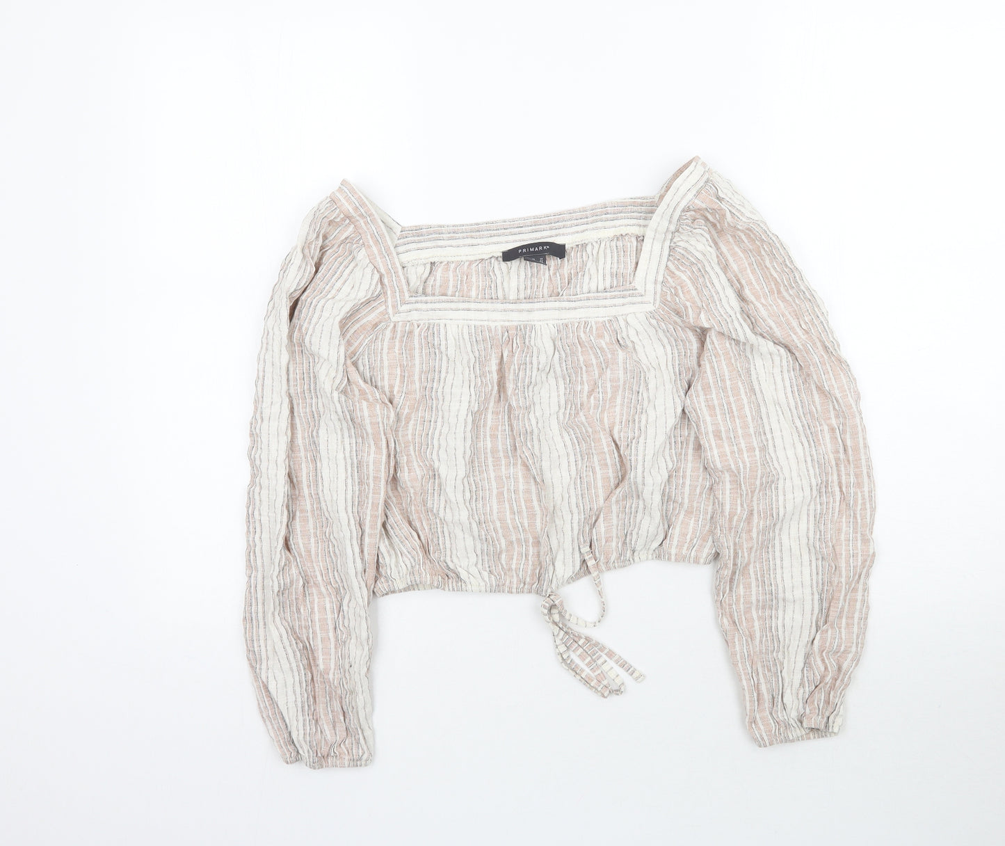 Primark Womens Multicoloured Striped  Basic Blouse Size 14