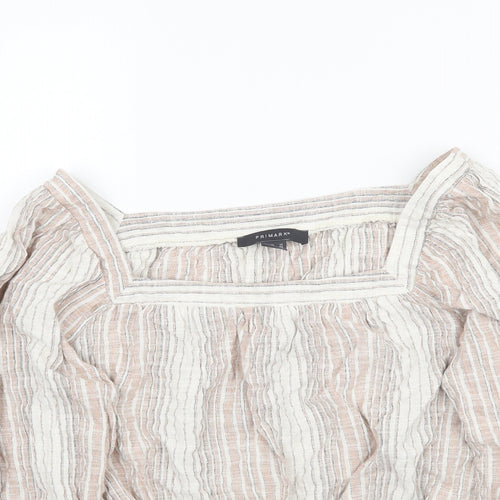 Primark Womens Multicoloured Striped  Basic Blouse Size 14