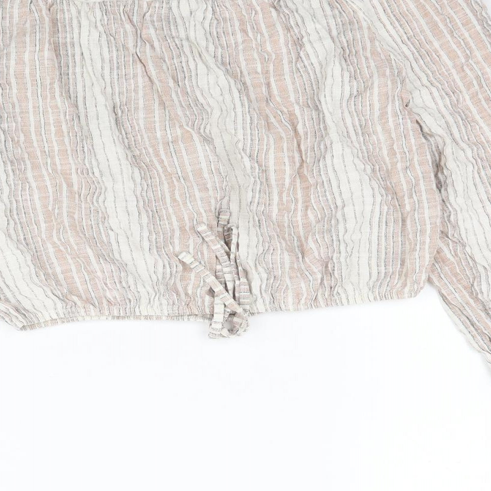 Primark Womens Multicoloured Striped  Basic Blouse Size 14
