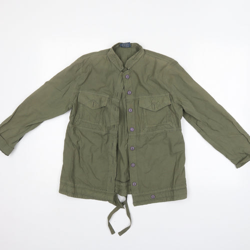 Manos Bratis Womens Green   Basic Button-Up Size S
