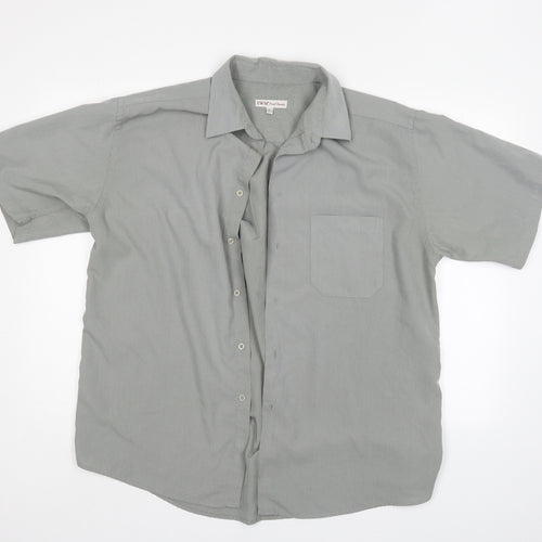 EWM Mens Grey    Button-Up Size L