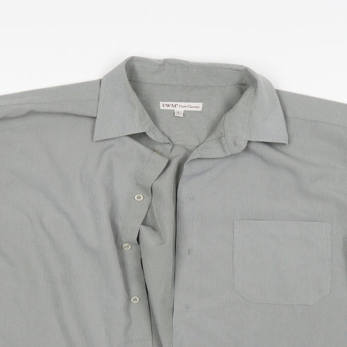 EWM Mens Grey    Button-Up Size L