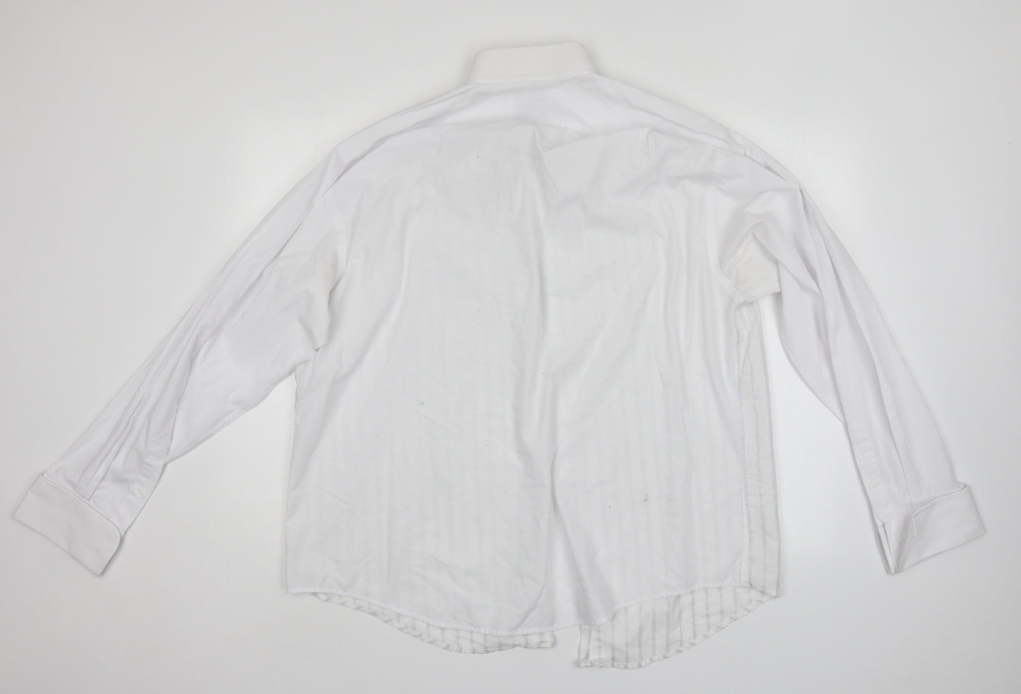 fredrick theak Mens White Striped   Dress Shirt Size 44
