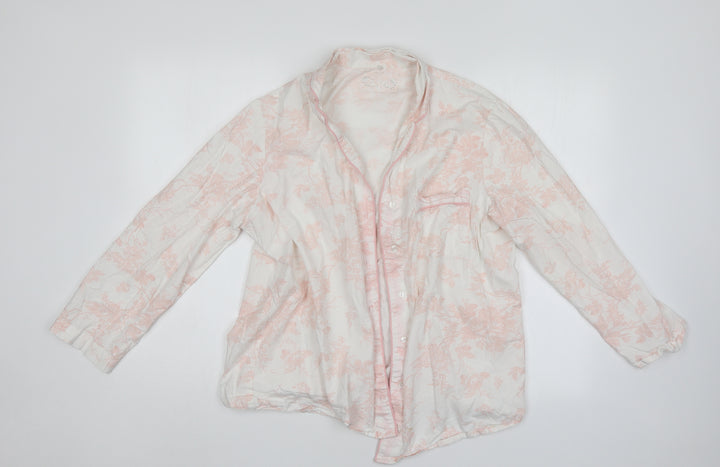 M&Co Womens Pink Floral  Top Nightshirt Size 12