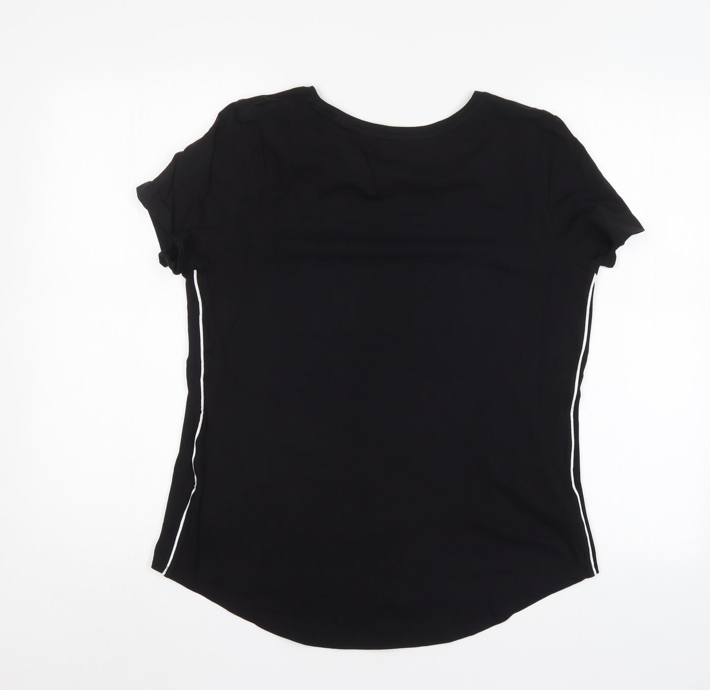 Goodmove Womens Black   Basic T-Shirt Size 16