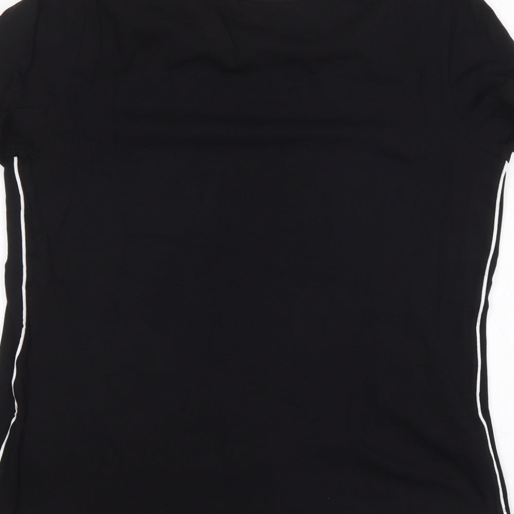 Goodmove Womens Black   Basic T-Shirt Size 16