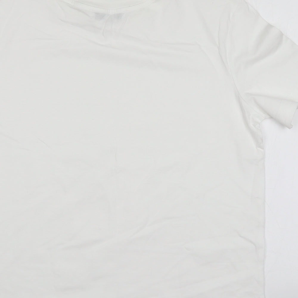 Emma Willis Womens White   Basic T-Shirt Size 14