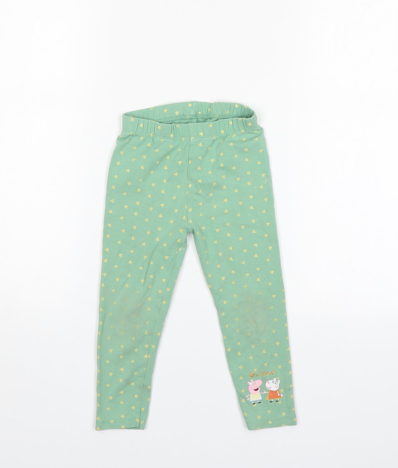 Peppa Pig Girls Green   Jegging Trousers Size 2-3 Years