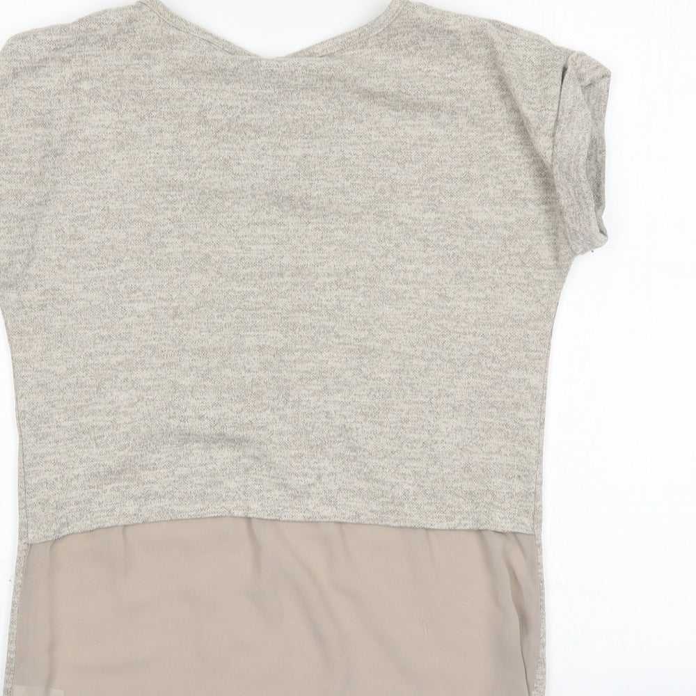 IZABEL Womens Ivory   Jersey Blouse Size 8