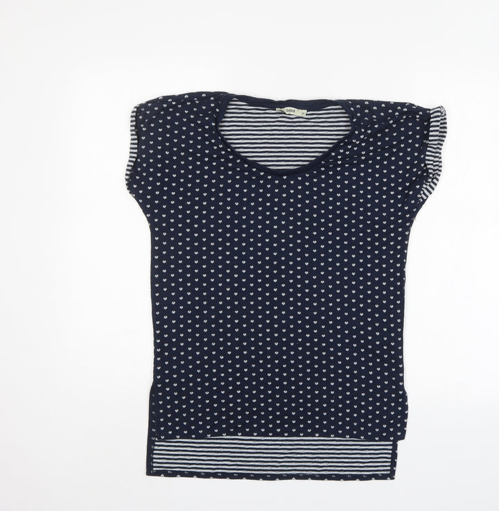 Oasis Womens Blue Polka Dot Tunic T-Shirt Size XS