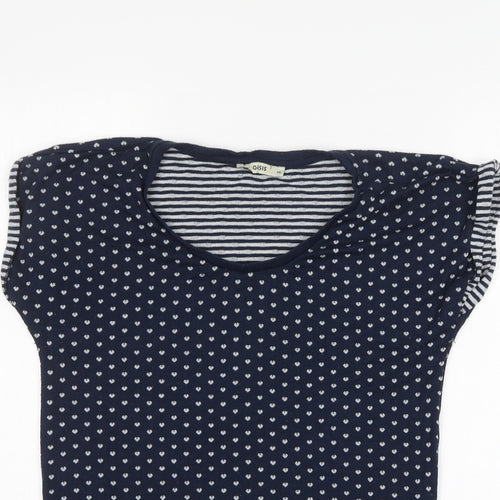 Oasis Womens Blue Polka Dot  Tunic T-Shirt Size XS