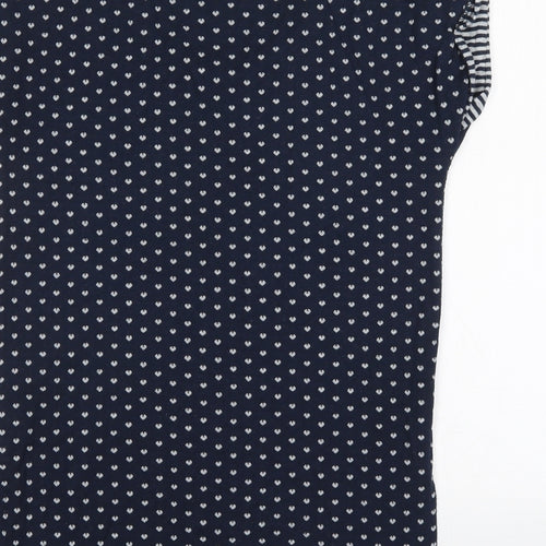 Oasis Womens Blue Polka Dot  Tunic T-Shirt Size XS